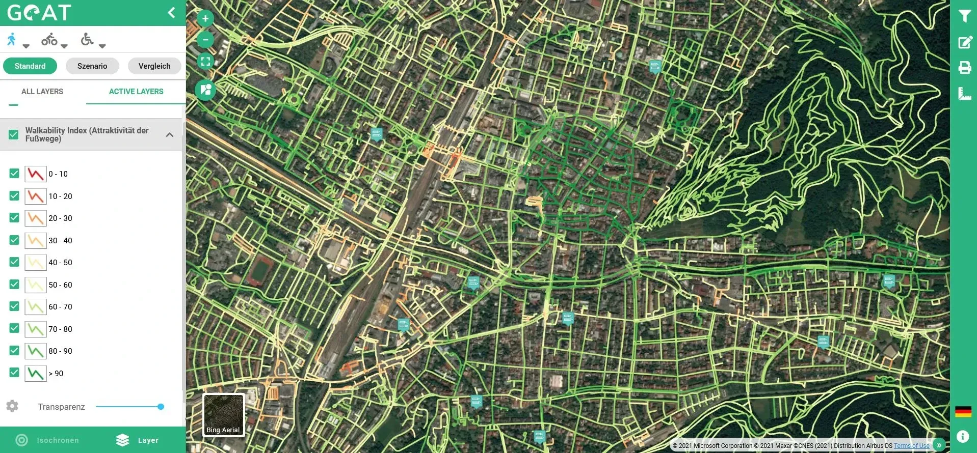 WALKIE – Walkability-Index zur Unterstützung der Schulwegplanung für die Stadt Freiburg