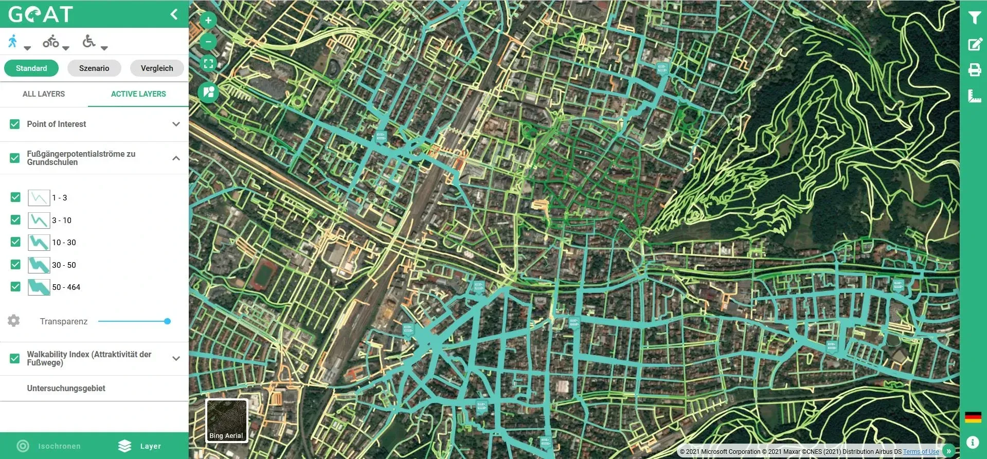 WALKIE – Walkability-Index zur Unterstützung der Schulwegplanung für die Stadt Freiburg