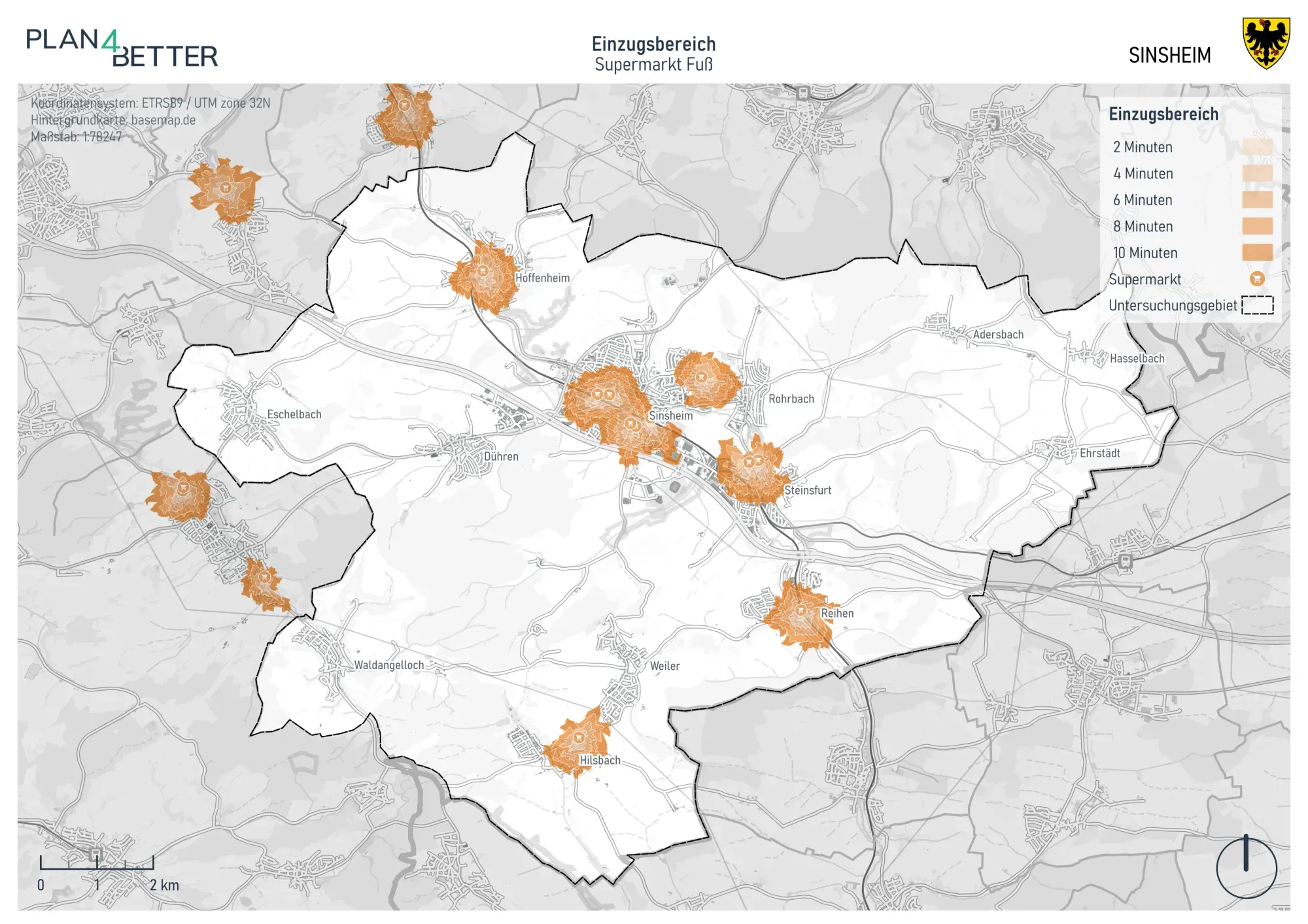 Integrierte Mobilitätsanalyse für die Stadt Sinsheim