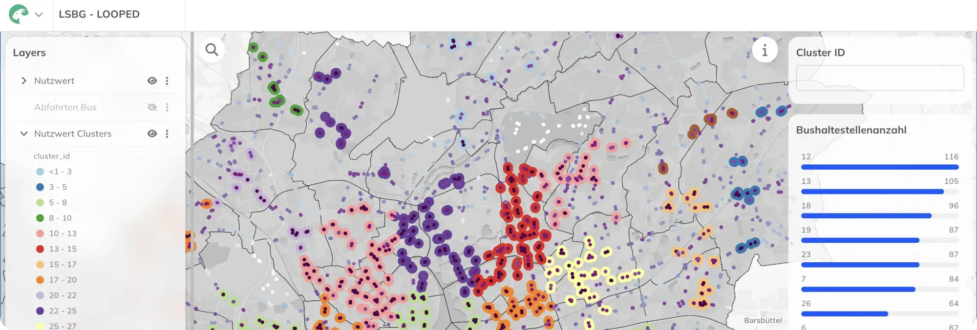 Location Analysis for Bus Stops in Hamburg with WebGIS GOAT