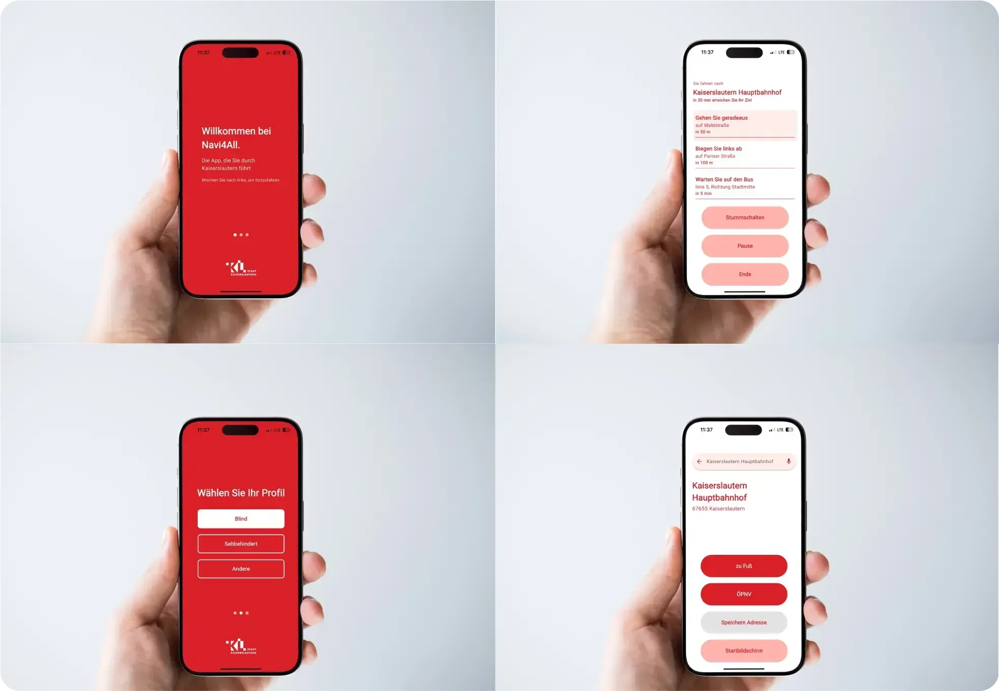 Navi4all – Pilot-Navigations-App für die Stadt Kaiserslautern