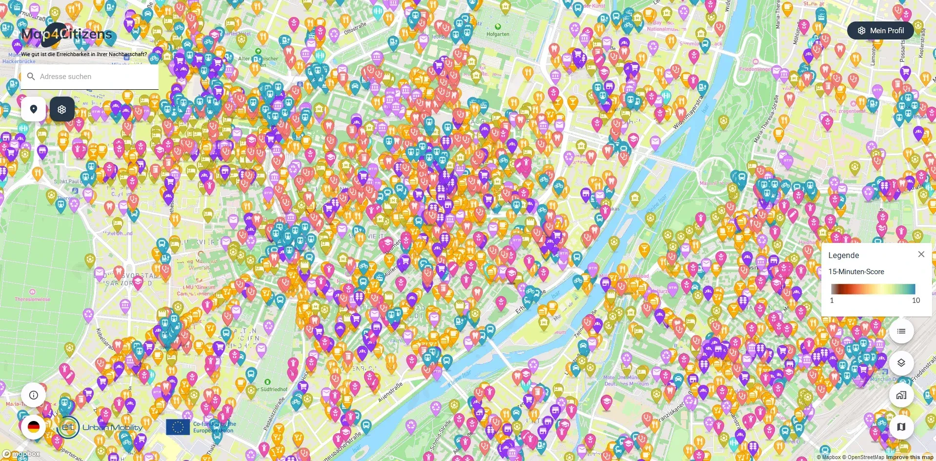 15-Min-City Score Map